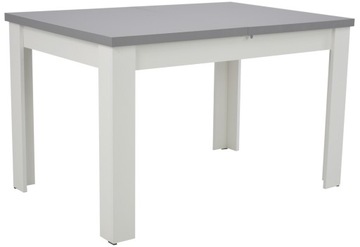 BIAŁO SZARY zestaw 4 DREWNIANE krzesła STOŁ 80x120