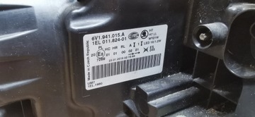 Skoda Fabia III фонарь передний левый светодиодный 6V1941015A