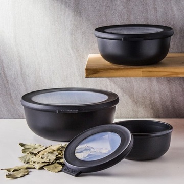 MISKA Z POKRYWKĄ CIRQULA 1250ML NORDIC BLACK MEPAL