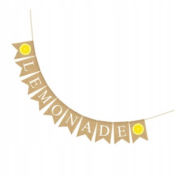 Lemoniada Garland Banner Letni Wieniec Juta