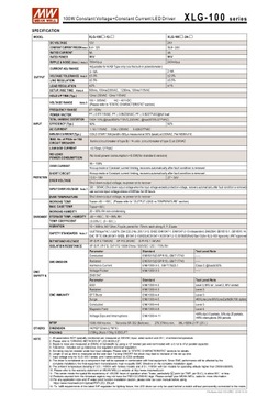 БЛОК ПИТАНИЯ СВЕТОДИОДОВ XLG-100-24-A 96Вт 24В 4А MEAN WELL