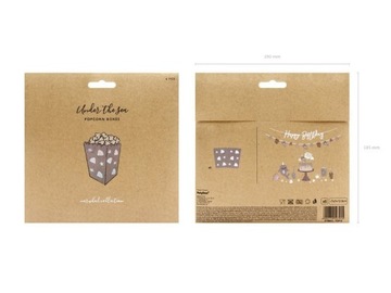 Коробочки для попкорна Нарвал - 6 шт.