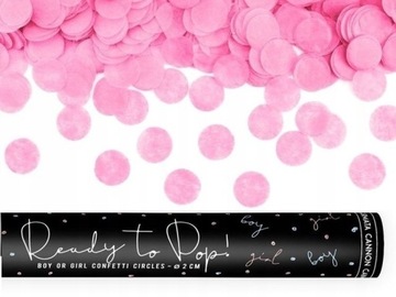 Трубка конфетти для детского душа, розовая, 60 см, для вечеринок