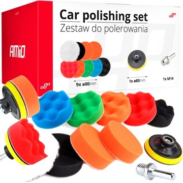 GĄBKI POLERSKIE NA WIERTARKE WKRETARKE POLERKA PAD