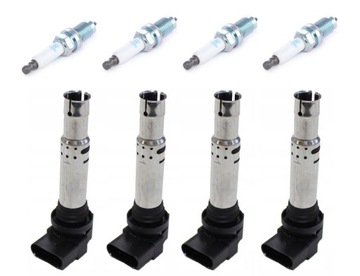 4X CEWKA ZAPŁONOWA + ŚWIECE VW GOLF V 1.4 16V