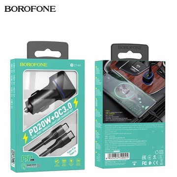 BZ14A PD20W USB-зарядное устройство QC3.0 + кабель PD типа C