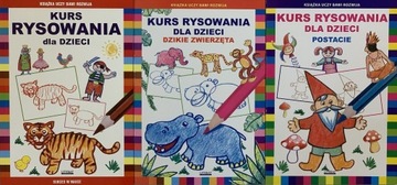 Nauka rysowania rysunku kurs dla dzieci 3 SZTUKI