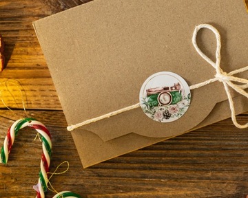 Naklejki Zimowe Święta Las Boże Narodzenie Scrapbooking Dekoracja Ozdoba