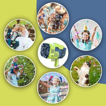 MASZYNKA DO BANIEK PISTOLET AKUMULATOR LED 3W1 DUŻY ZESTAW BAŃKI MYDLANE