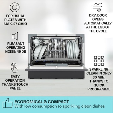 Отдельностоящая посудомоечная машина Klarstein Amazonia 6.