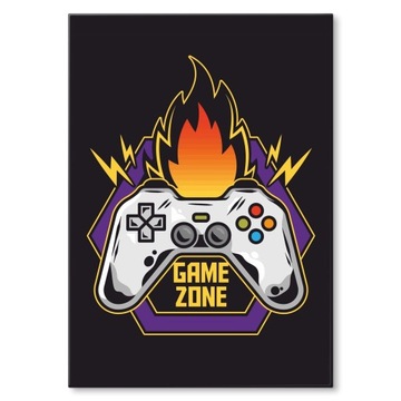 PREZENT BLACHA OZDOBA NAPIS GAME ZONE DLA GRACZA