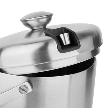 Контейнер для льда охладитель ICE BUCKET серебристый SATIN + ЩИПЦЫ Oris 2,8л