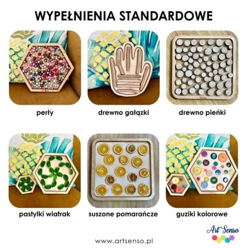 Ścieżka sensoryczna 7 kwadratów 23 cm Montessori integracja zestaw duży