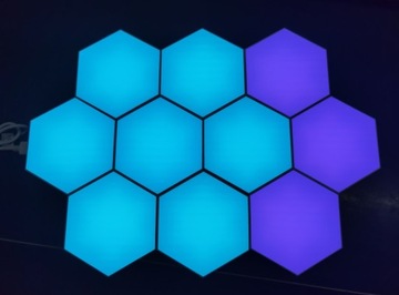 LAMPA HEXAGON x10 PLASTER MIODU RGB PILOT SMART CONTROL ZESTAW