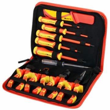 НАБОР ИНСТРУМЕНТОВ И ОТВЕРТОК ЭЛЕКТРИКА MEGA ИЗОЛИРОВАННЫЙ 1000V 11EL ЧЕРНЫЙ