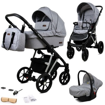 Wózek 3w1 dziecięcy spacerówka BabyLux MARLUX ALU