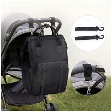 БОЛЬШОЙ МНОГОФУНКЦИОНАЛЬНЫЙ РЮКЗАК ДЛЯ КОЛЯСКИ РЮКЗАК-ОРГАНИЗАТОР ДЛЯ МАТЕРИ, ЧЕРНЫЙ, 20 Л