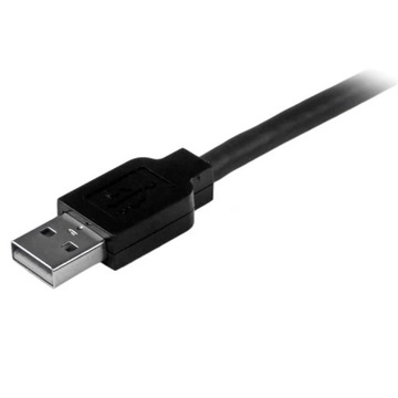 StarTech 15 м USB 2.0, кабель M/M USB USB A USB B Алюминий, черный
