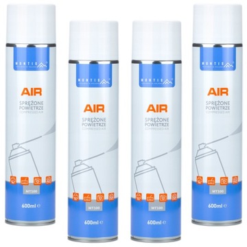 SPRĘŻONE POWIETRZE WYDAJNY SPRAY ZESTAW 4 x 600 ml