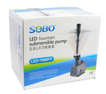 НАСОС ФОНТАННЫЙ SOBO H.max-4m 4500л/ч + LED КОЛЬЦО