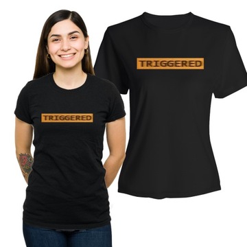 Koszulka Damska z Nadrukiem Bawełna T-shirt na Prezent Triggered XXL