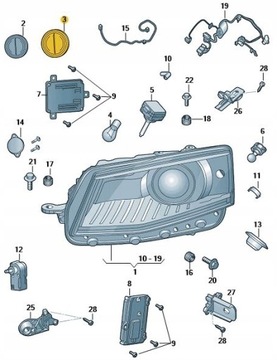 ZAŚLEPKA OSŁONA REFLEKTORA SKODA OCTAVIA III 5E