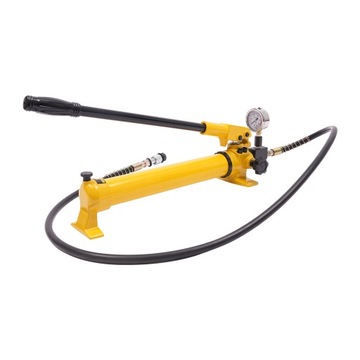 Hydrauliczna Pompa Ręczna Żółta (Z Manometrem) 700bar Pojemność Oleju 700cc