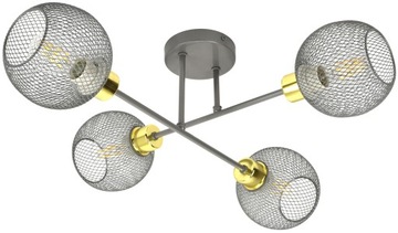 Lampa sufitowa do pokoju dziecięcego młodzieżowego kule kolory Loft siatka