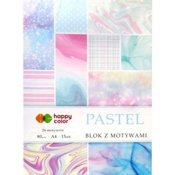 Blok z motywami PASEL A4 15ark. 26motywów 3808 2030P Happy Color
