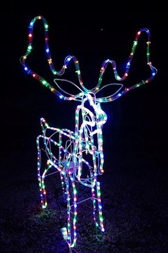 СВЕТОДИОДНАЯ ВСПЫШКА XXL ОЛЕНЬ ДВИГАЕТ ГОЛОВУ, ДВИГАЕТСЯ ЛАМПА