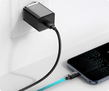 БЫСТРОЕ ЗАРЯДНОЕ УСТРОЙСТВО BASEUS ДЛЯ IPHONE ИСТОЧНИК ПИТАНИЯ ДЛЯ ТЕЛЕФОНА USB-C TYPE-C QC 20 Вт PD