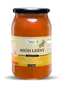 PROZDROWOTNY MIÓD LEŚNY SPADZIOWY 1200G ŚWIEŻY Z PASIEKI