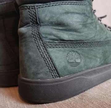 TIMBERLAND Davis Square zielone skórzane zamszowe buty zimowe r. 37