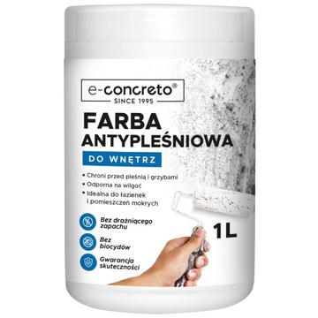 e-concreto FARBA ANTYPLEŚNIOWA BIEL MAT 1L
