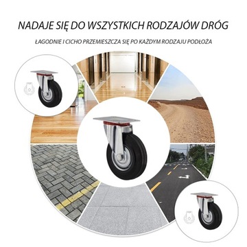 НАБОР ИЗ 4 ШТ. Полочная тележка WHEELS fi 125 41STGU125