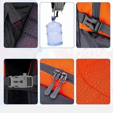 ТУРИСТИЧЕСКИЙ РЮКЗАК ПУТЕШЕСТВЕННЫЙ РЮКЗАК 40 Л ВОДОНЕПРОНИЦАЕМЫЙ ОКСФОРД ОРАНЖЕВЫЙ