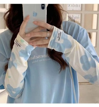 Flower Anti-sunburn Sleeves Ice Fabric Breathable