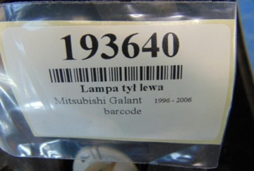 MITSUBISHI GALANT 2.4 V6 SVĚTLO ZADNÍ LEVÝ