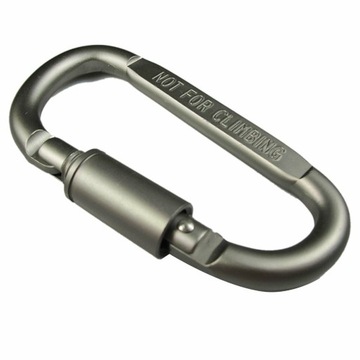 KARABIŃĆZYK SZEKLA KARABINEK ALUMINIOWY SZARY