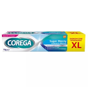 COREGA SUPER MOCNY KLEJ MOCUJĄCY DO PROTEZ SMAK DELIKATNIE MIĘTOWY 70G