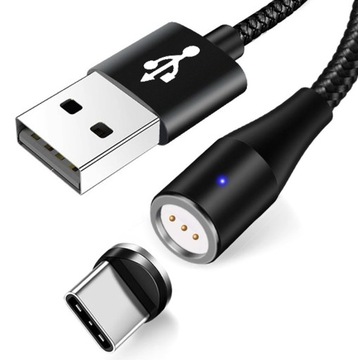МАГНИТНЫЙ СВЕТОДИОДНЫЙ КАБЕЛЬ ТИПА C ЗАРЯДКА USB 5А ДАННЫЕ