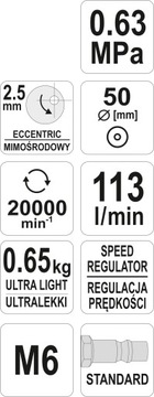 YT-82350/YAT SZLIFIERKA DO GLADZI 710W NA WYSIEGNI