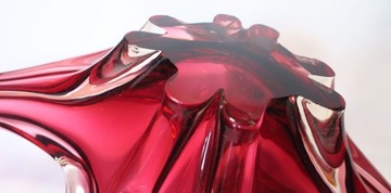 БОЛЬШАЯ ТАРЕЛКА МУРАНО 62 СМ! РОЗОВАЯ ИТАЛИЯ 2,96 КГ