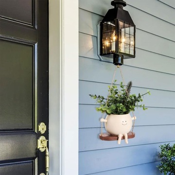 ПОДВЕСНОЙ ЦВЕТОЧНЫЙ ГОРШОК С КАЧУШКОЙ ЦВЕТОЧНЫЙ ГОРШОК С УЛЫБКОЙ-ЛИЦОМ БЕЖЕВЫЙ