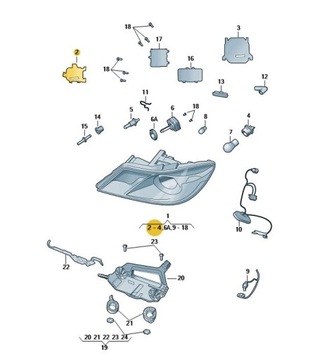 КРЫШКА ДОРОЖНЫХ ФОНАРОВ, SKODA OCTAVIA 2