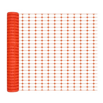 Siatka Plastikowa 1x50m Ogrodzeniowa Rabatowa Pomarańczowy