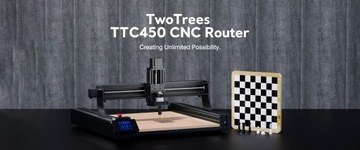 Новый лазерный гравировальный станок Twotrees TTC-450, фрезерный станок с ЧПУ, 460*460*80 мм
