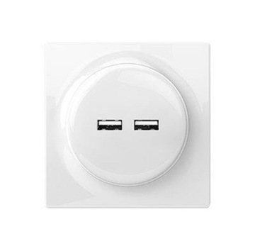 FIBARO Walli N USB Outlet - Gniazdo z podwójną ładowarką USB.