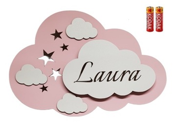 Облачная лампа под названием Child Night Colors Led Cloud Stars Batteries