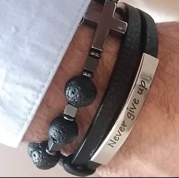 Мужской браслет - четки на руку, цифра десять.